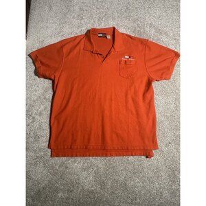 VTG 90s Tommy Hilfiger Mens Size 2X Polo Shirt Golf Orange Logo